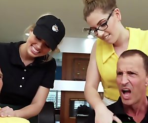 NAUGHTY teens fuck each others DAD for SUMMER VACATION money